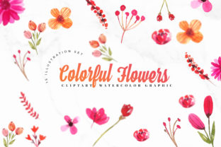 15 Watercolor Flowers Set Illustration Review
