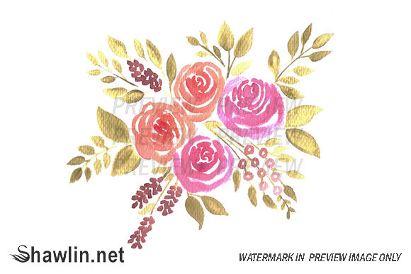 Beautiful Watercolor Roses: Web Elements for Crafters