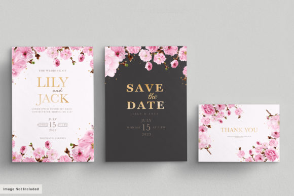 Cherry Blossom Invitation Card Set: A Fresh Print Template for Soft, Seasonal Editorial Design