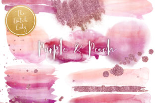 Evaluating Purple Peach Watercolor Clipart for Local Business Branding