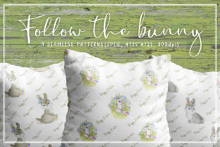Follow the Bunny Watercolor Easter Seam: A Playful Pattern for Seasonal Blog Design