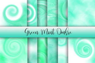 Green Mint Ombre Watercolor Backgrounds