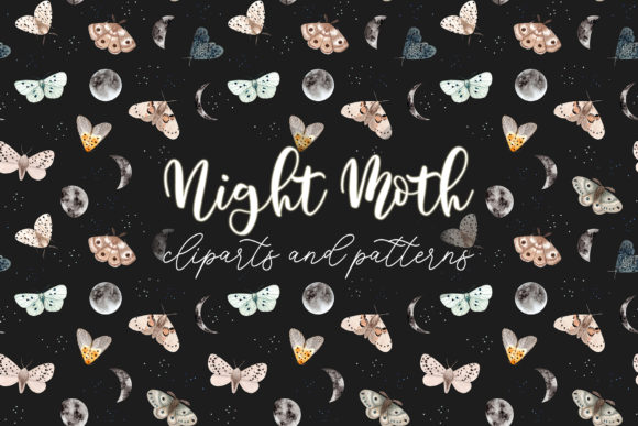 Night Moth Patterns for Crafts & Design