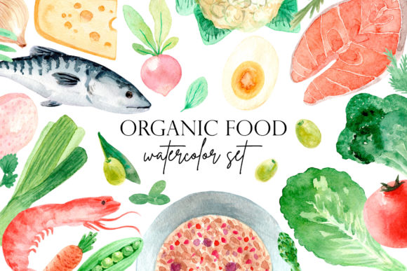 Organic Food Clipart: Decorative Elements Review