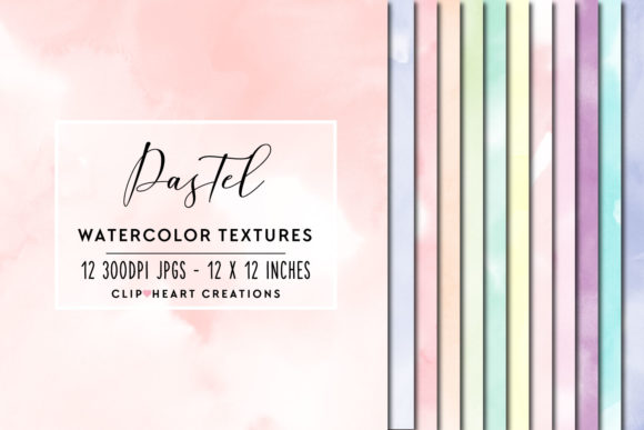 Pastel Watercolor Digital Papers & Backgrounds