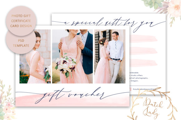PSD Photo Gift Card Template 58: A Print Templates Must-Have for Visual Content Creators