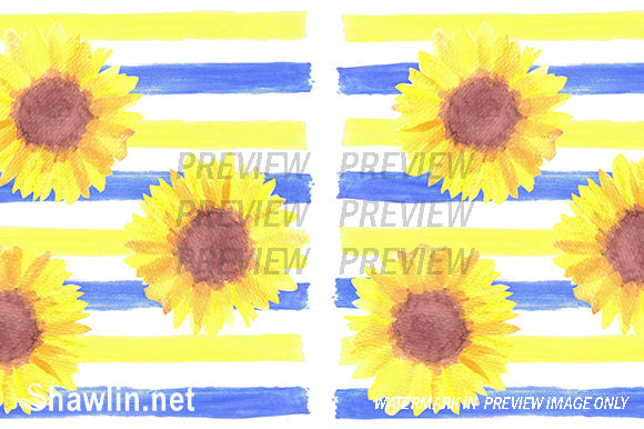 Sunflowers Watercolor Background – A Versatile Pattern for Crafters & Etsy Sellers