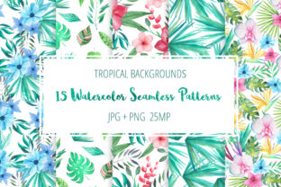 Tropical Floral Seamless Patterns for Crafters & Handmade Business Owners
