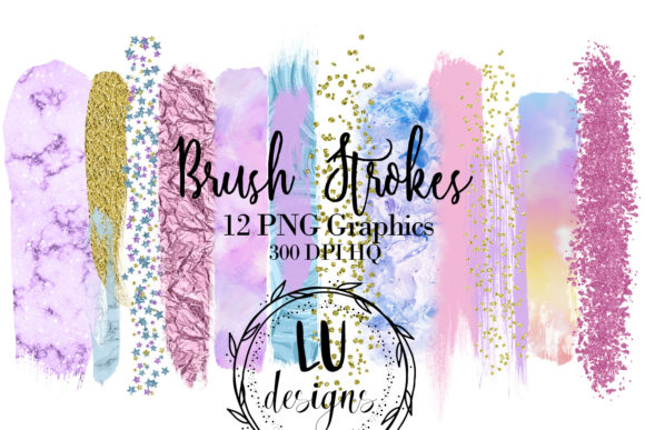 Unicorn Rainbow Paint Brush Strokes: A Decorative Element for Playful Branding