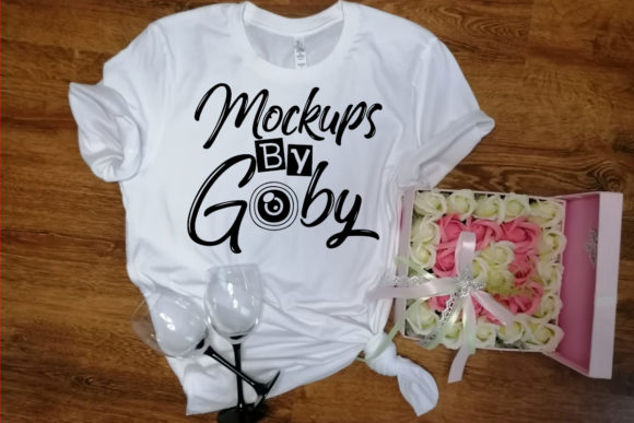 Valentine's Day Mockup, White T-shirt