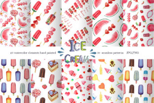 Watercolor Ice Cream Clipart & Patterns: A Blogger’s Best Friend for Sweet Visual Branding