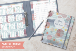 Watercolor Monthly Planner over 2 Pages – A Soft, Artistic Touch for Print Templates