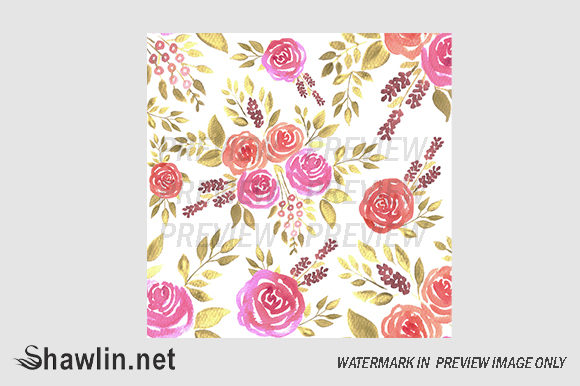 Watercolor Red Rose Background Patterns Review