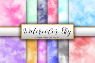 Watercolor Sky Background Digital Papers Review