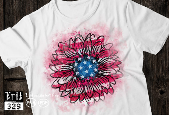 Watercolor Sunflower 4th of July Flag Craft Design Review