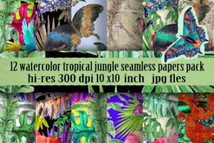 Watercolor Tropical Patterns for Real Embroidery Projects