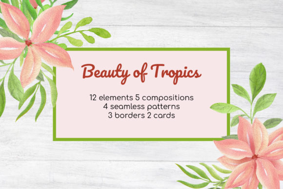 Watercolor Tropical Summer Clipart for Crafts & Digital Selling