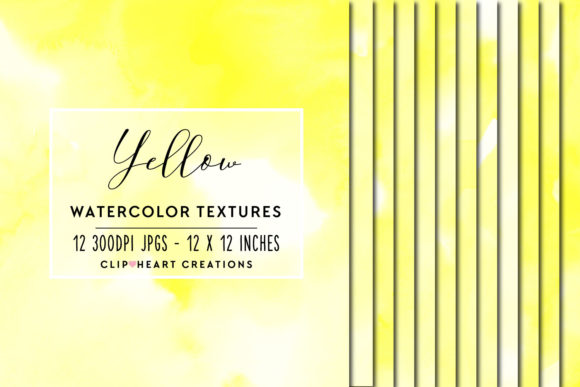 Yellow Watercolor Digital Papers for Branding Backgrounds